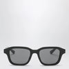 GUCCI Black/blue acetate rectangular sunglasses