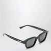 GUCCI Black/blue acetate rectangular sunglasses