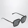 GUCCI Black butterfly sunglasses with Horsebit detail