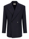 Saint Laurent Felted Wool Gabardine Blazer Jacket