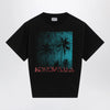 Balenciaga Black cropped T-shirt with logo print