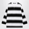 Balenciaga Black/white striped cotton polo shirt