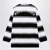 Balenciaga Black/white striped cotton polo shirt