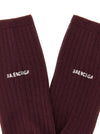 Balenciaga Logo Embroidery Ribbed Tights
