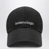 Balenciaga Black techwear cap with reflective detailing