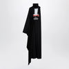 Balenciaga The Door draped maxi cotton jersey dress in black