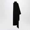 Balenciaga The Door draped maxi cotton jersey dress in black