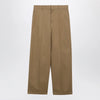 Balenciaga Wide-leg chino trousers in camel twill