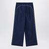 Balenciaga Bodies track pants in dark navy poplin