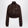 Balenciaga Techwear zip-up jacket in mocha dry fleece