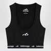 Balenciaga Techwear bra top in black technical fabric