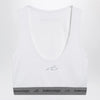 Balenciaga White Techwear bra top in technical fabric