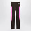 Balenciaga Techwear leggings in khaki/neon pink technical fabric