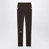 Balenciaga Techwear leggings in khaki/neon pink technical fabric