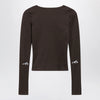 Balenciaga Techwear top in khaki/neon pink technical fabric