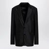 GUCCI Oversized fine silk faille jacket in black