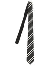Saint Laurent Jacquard Diagonal Striped Tie