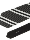Saint Laurent Jacquard Diagonal Striped Tie