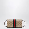 GUCCI Small pouch in GG canvas with Web stripe