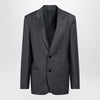 GUCCI Grey/light blue pinstripe wool jacket