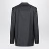GUCCI Grey/light blue pinstripe wool jacket