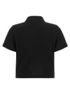 Saint Laurent Cassandre Crop Polo Shirt
