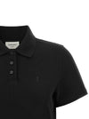 Saint Laurent Cassandre Crop Polo Shirt