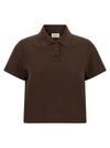 Saint Laurent Cassandre Crop Polo Shirt