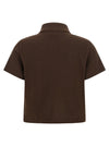 Saint Laurent Cassandre Crop Polo Shirt