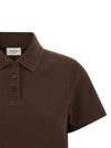 Saint Laurent Cassandre Crop Polo Shirt