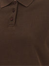 Saint Laurent Cassandre Crop Polo Shirt