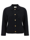 Saint Laurent Cassandre Medallion Cardigan