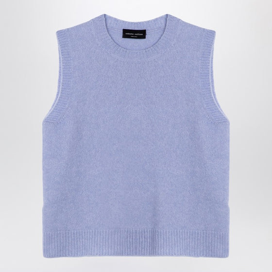 Roberto Collina Light blue cashmere blend waistcoat