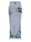 Moschino Deconstructed Argyle Skirt