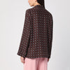Moschino Brown silk patterned shirt