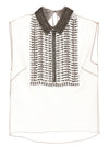Alberta Ferretti Beaded Chiffon Top