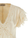 Alberta Ferretti Satin And Lace Top