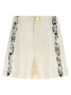 Alberta Ferretti Fortuny Linen Shorts