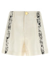 Alberta Ferretti Fortuny Linen Shorts