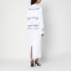 Moschino Trompe L''oeil white dress in cotton