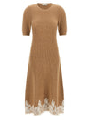 Alberta Ferretti Lace Hem Dress
