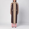 Moschino Beige reversible trench coat in gabardine and satin