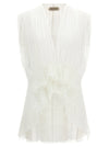 Alberta Ferretti Asymmetrical Tulle Top