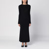 Roberto Collina Black ribbed wool dress