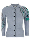 Moschino Distressed Argyle Cardigan