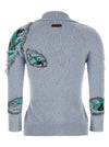 Moschino Distressed Argyle Cardigan