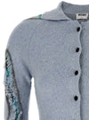 Moschino Distressed Argyle Cardigan