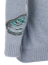 Moschino Distressed Argyle Cardigan