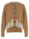 Alberta Ferretti Lace Insert Cardigan