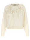 Alberta Ferretti Embroidered Flower Sweater
